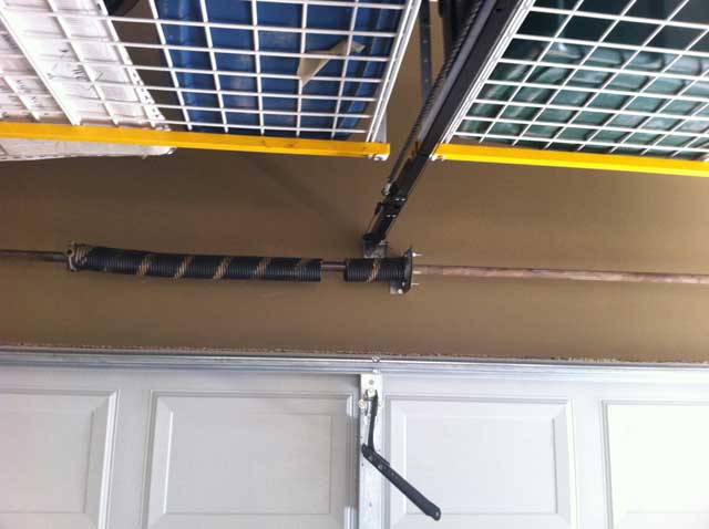 Broken Garage Door Spring - Before