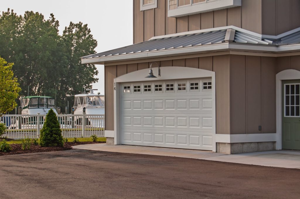 Short Raised Panel shown in White with optional Stockton window inserts.