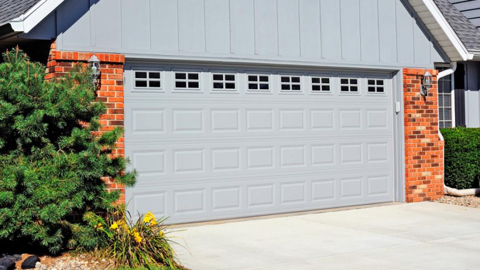 Short Raised Panel shown in Gray with optional Stockton window inserts